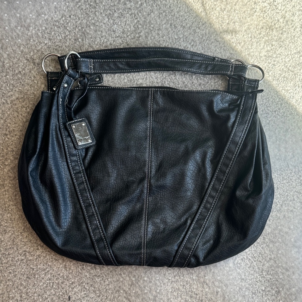 Vintage Y2K Black Leather Nine West Women's Bag Including Dust Bag